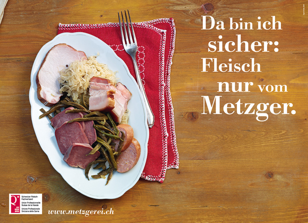 Plakatkampagne «Nur vom Metzger»