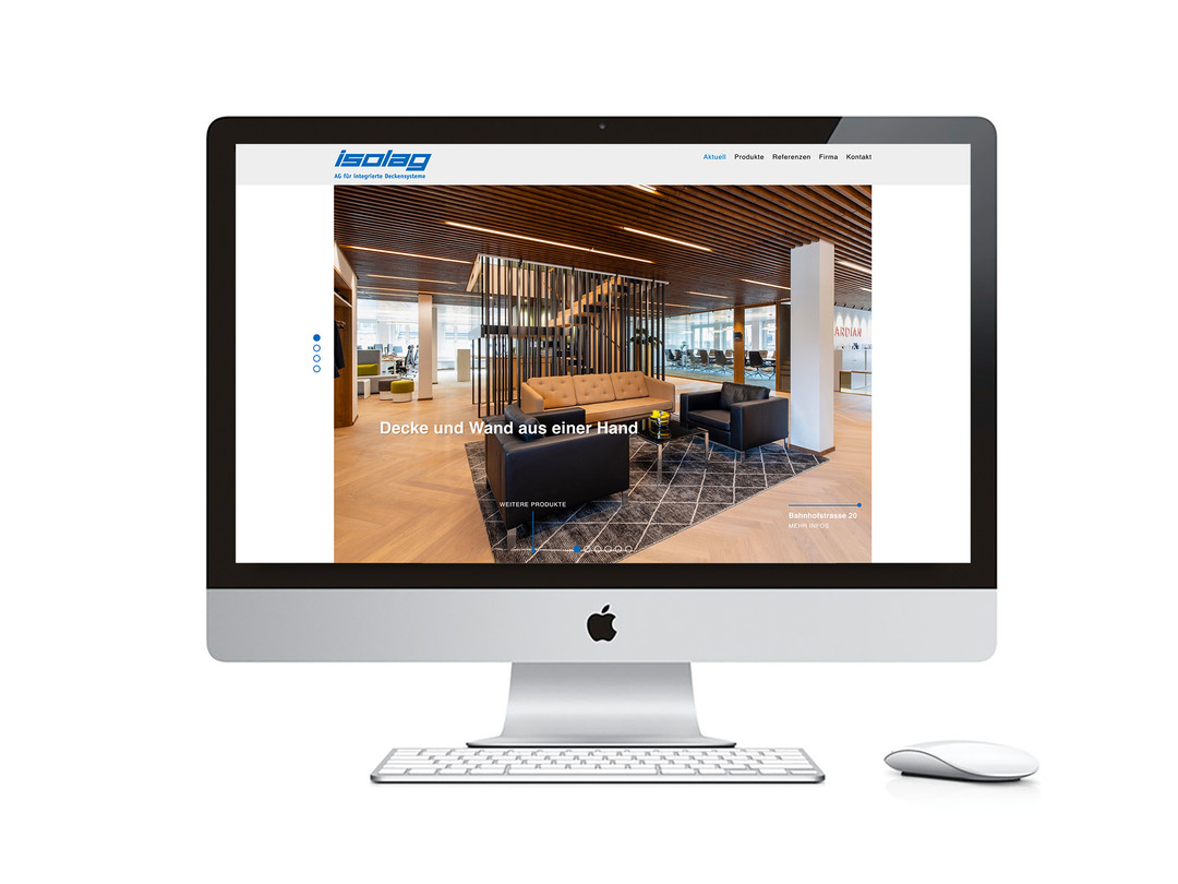 Re-Design der Website Isolag